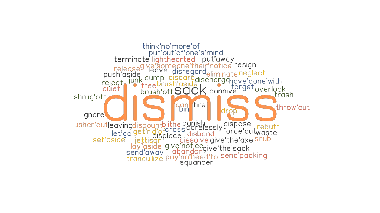 DISMISS: Synonyms and Related Words. What is Another Word for